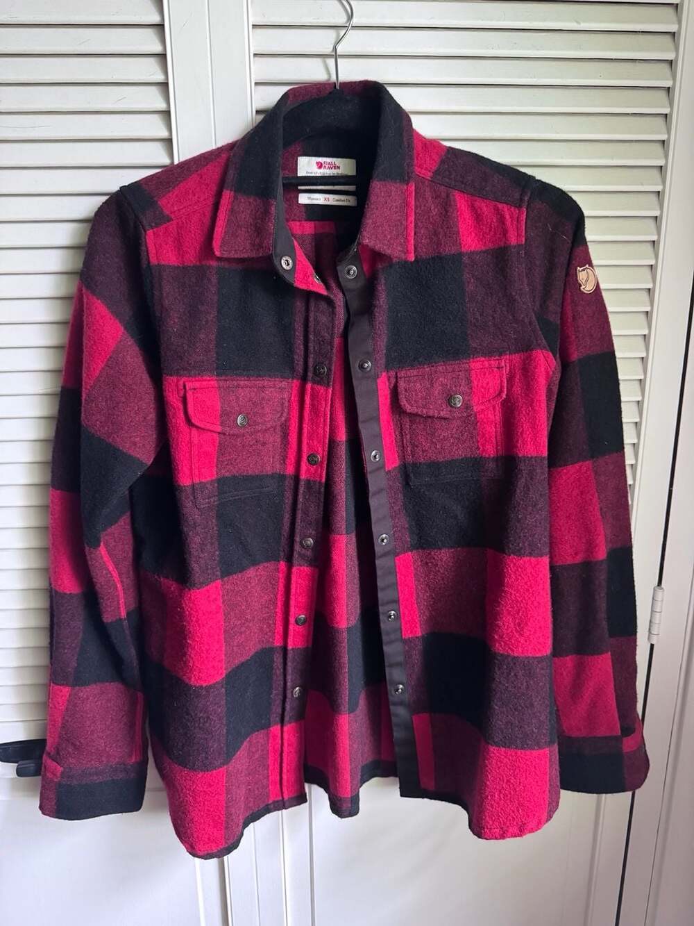Fjällräven Women's Canada Shirt in Red/Black Buffalo Plaid